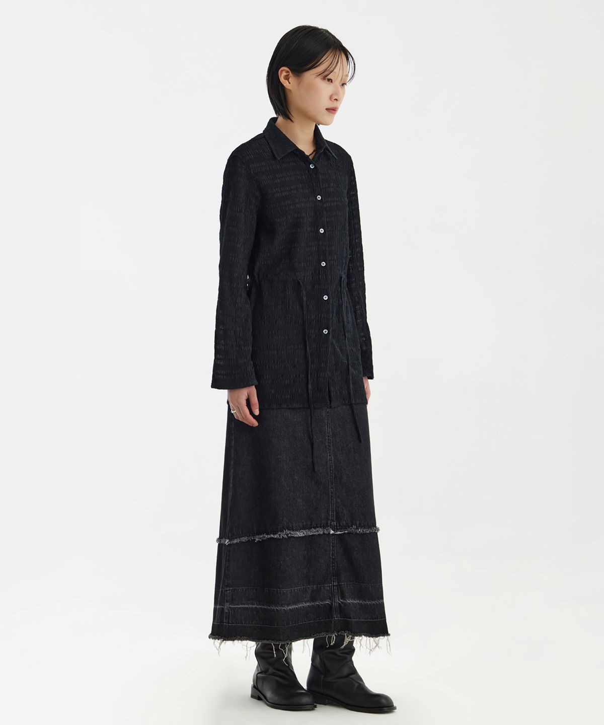 유스(YOUTH) Strap Shirt - Black