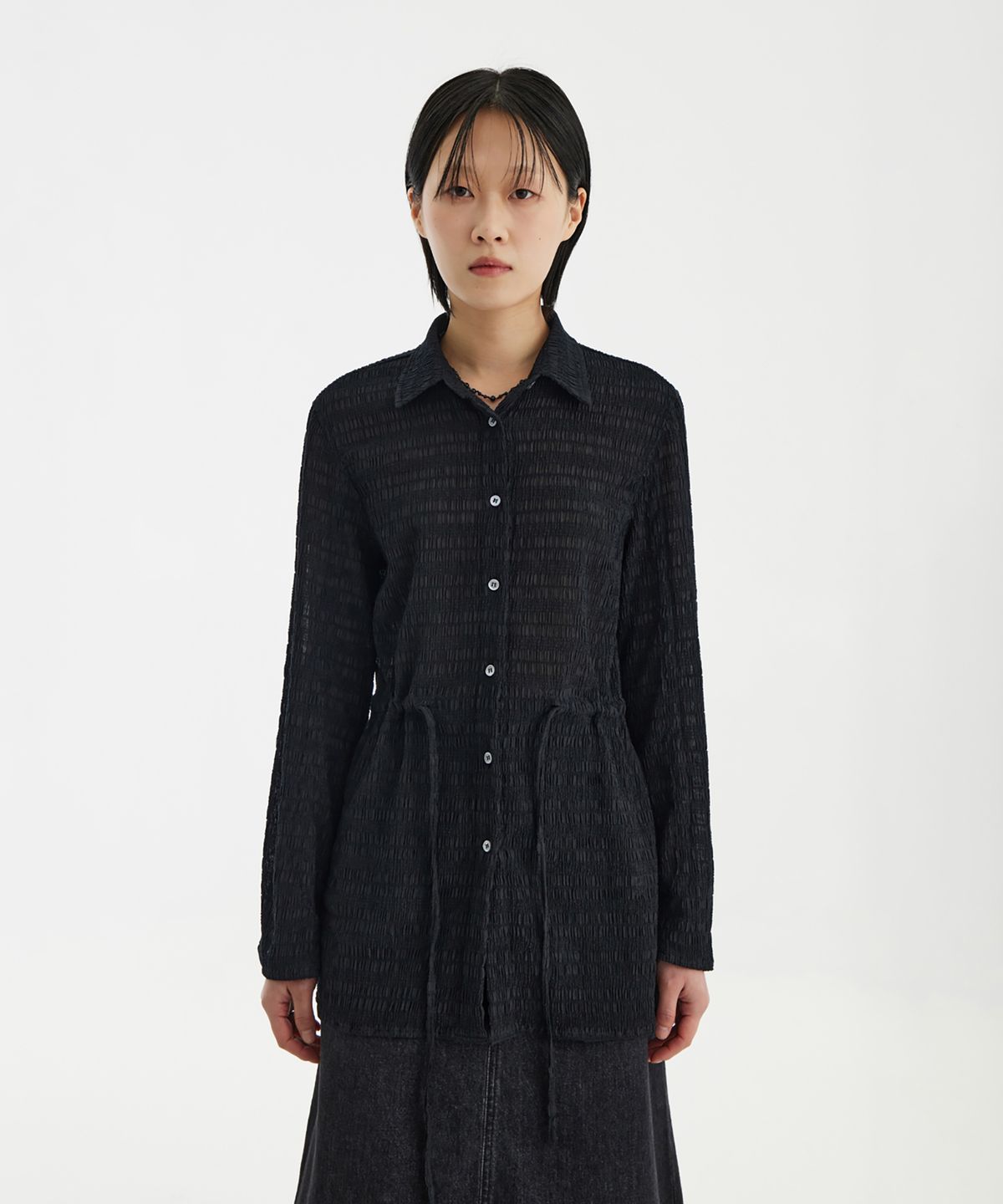 유스(YOUTH) Strap Shirt - Black