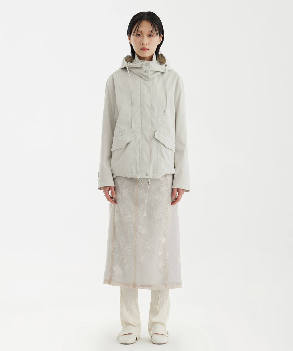 유스(YOUTH) Cut-Off Oversized Blouson - Light Beige