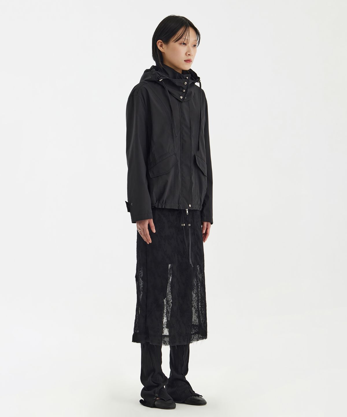 유스(YOUTH) Cut-Off Oversized Blouson - Black