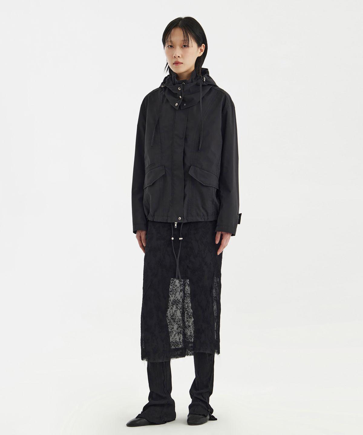 유스(YOUTH) Cut-Off Oversized Blouson - Black