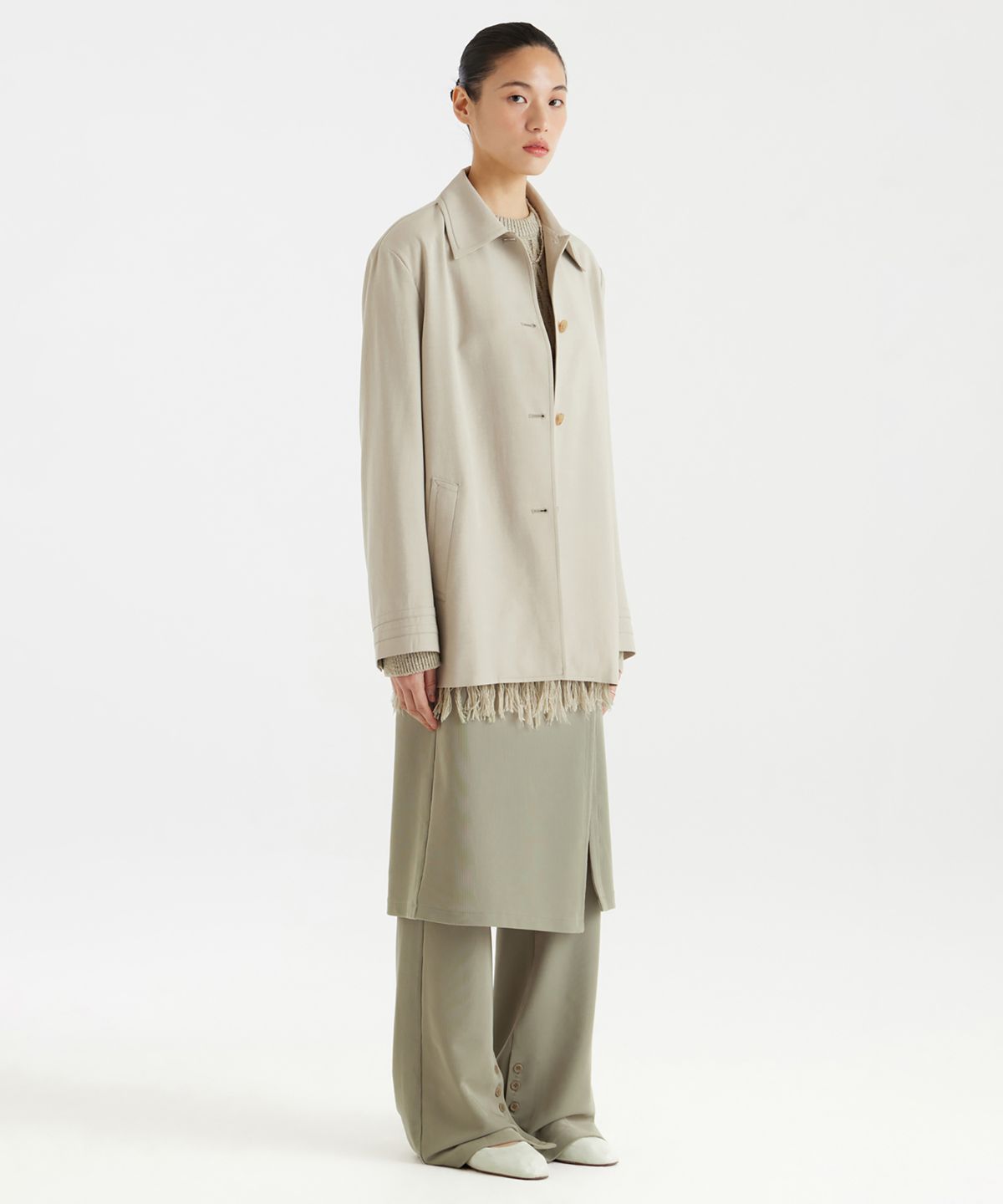 유스(YOUTH) Single Midi Jacket - Beige