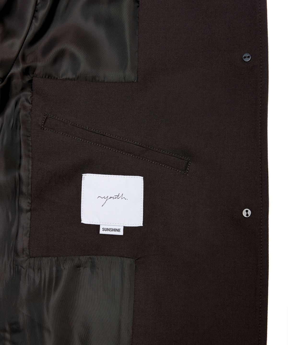 유스(YOUTH) Single Midi Jacket - Brown