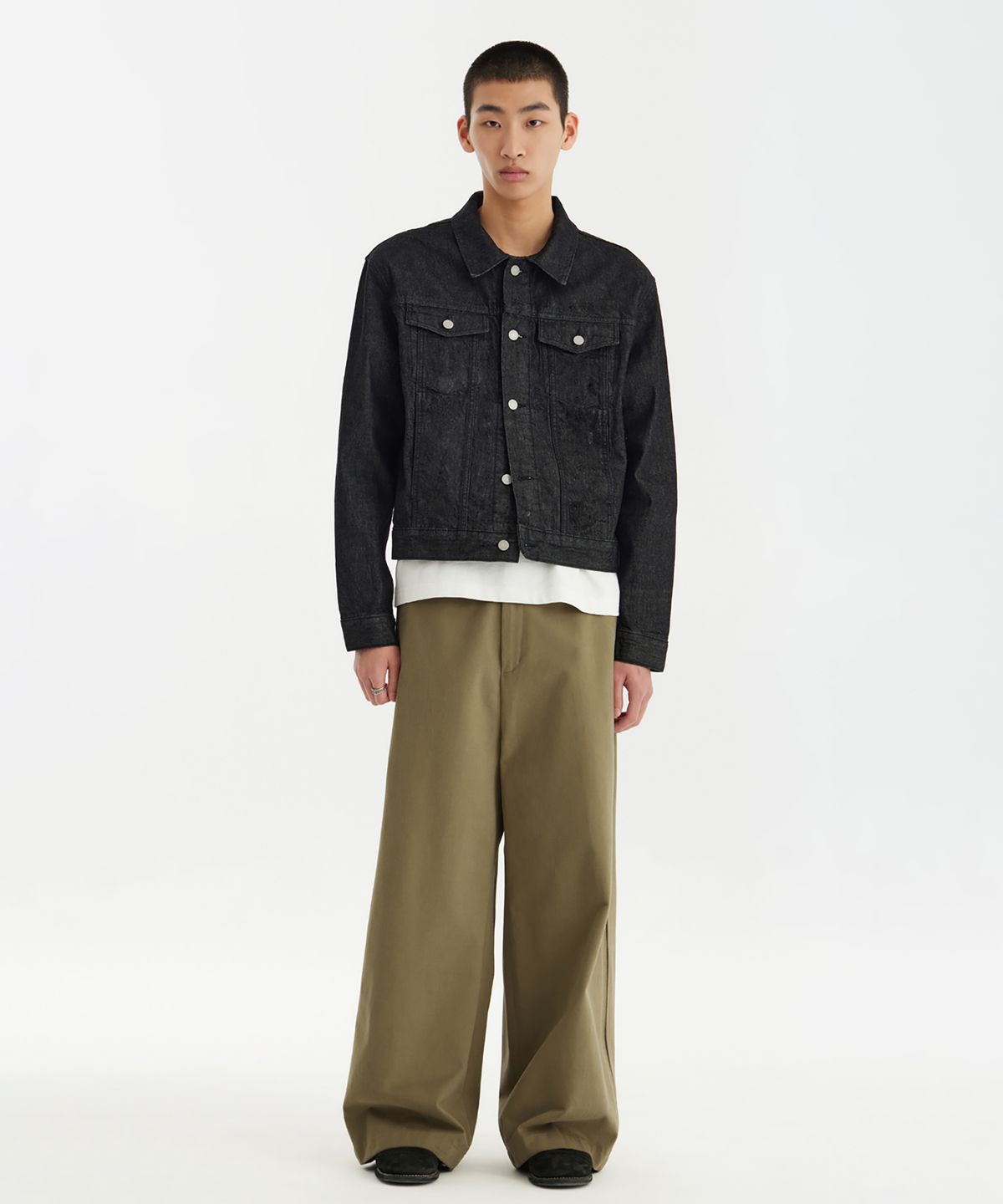 유스(YOUTH) Denim Trucker Jacket - Washed Black