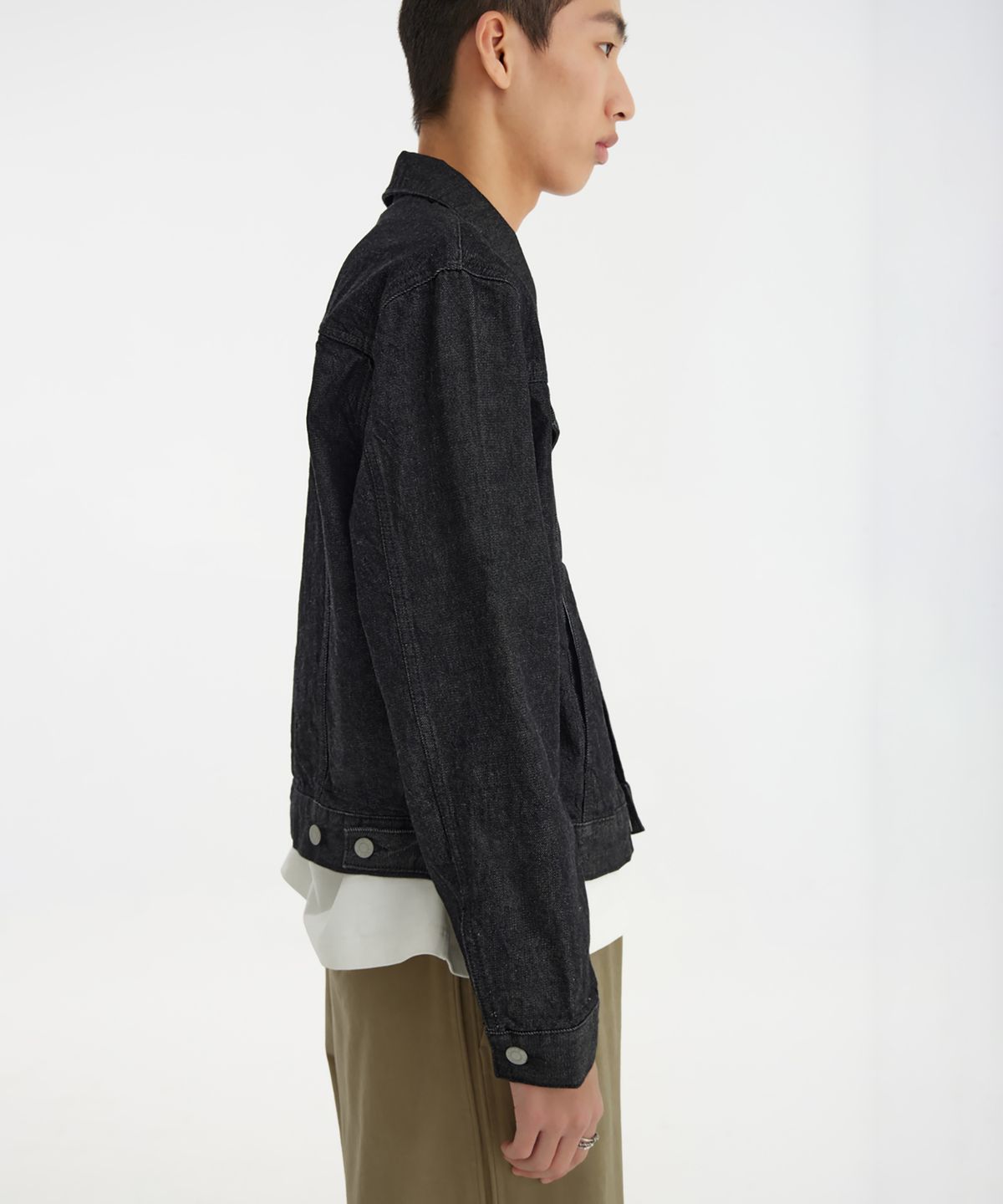 유스(YOUTH) Denim Trucker Jacket - Washed Black
