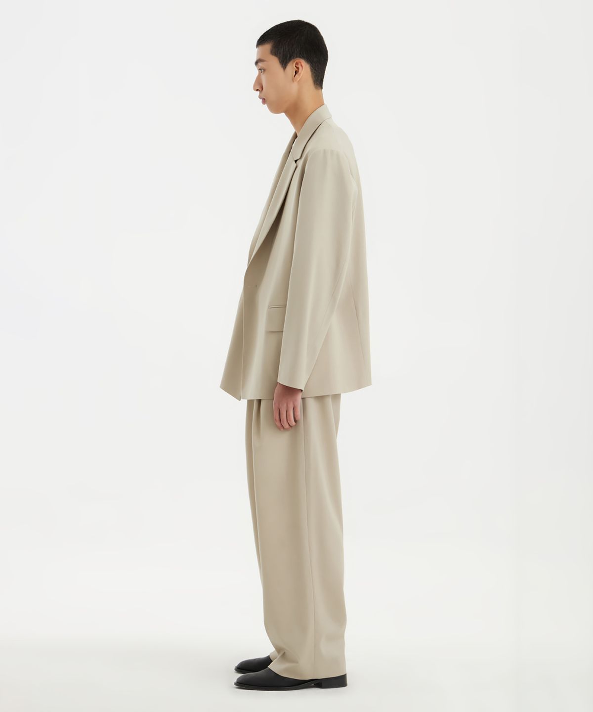 유스(YOUTH) Double Breasted Jacket - Light Beige