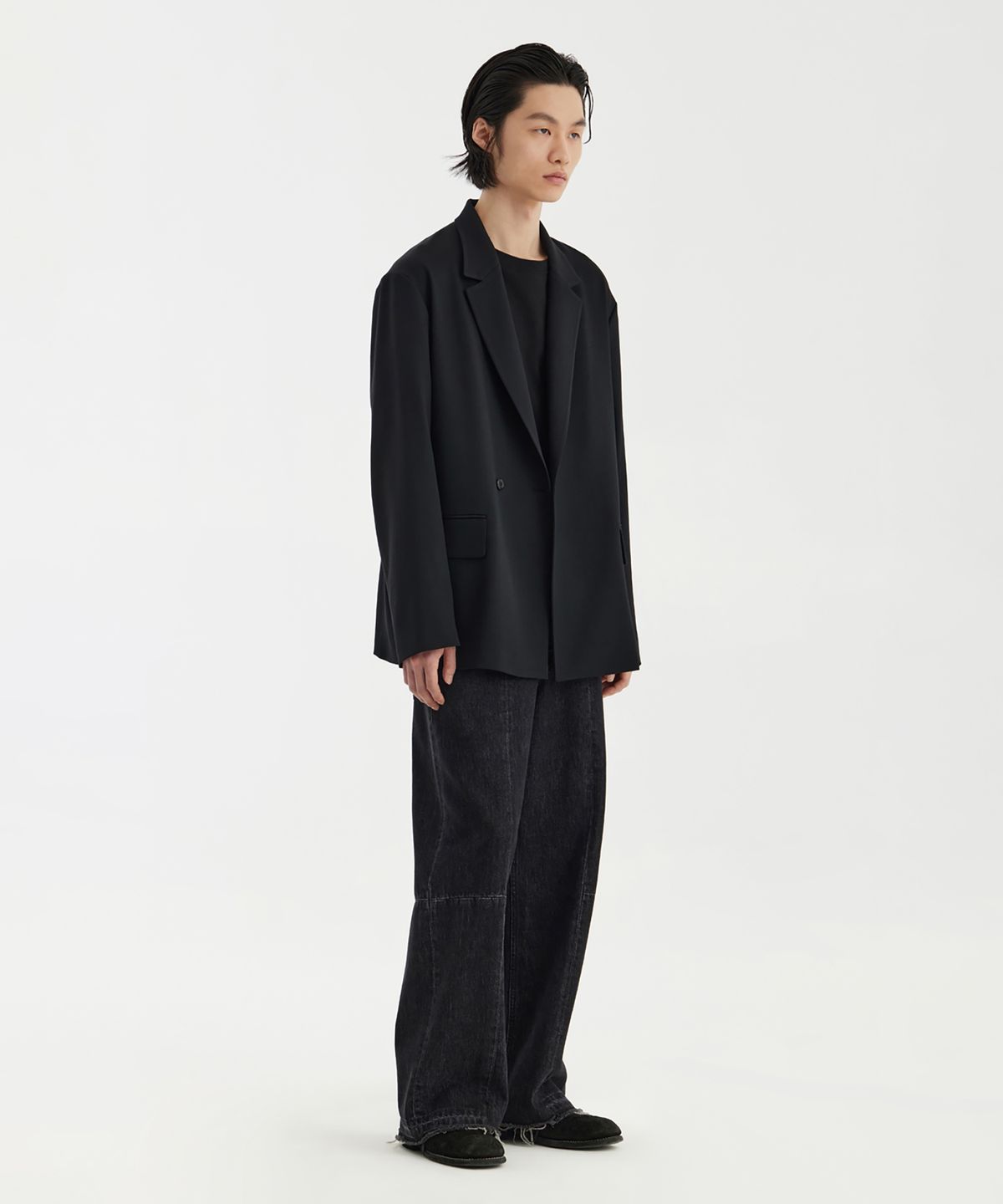 유스(YOUTH) Double Breasted Jacket - Black