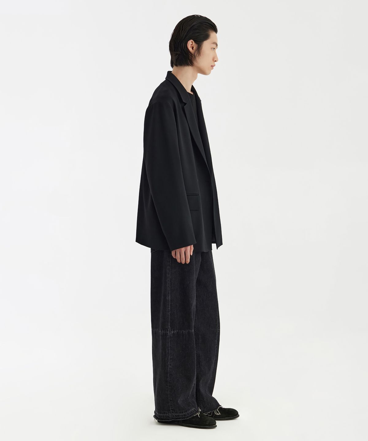 유스(YOUTH) Double Breasted Jacket - Black