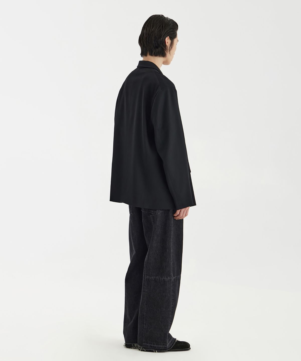 유스(YOUTH) Double Breasted Jacket - Black