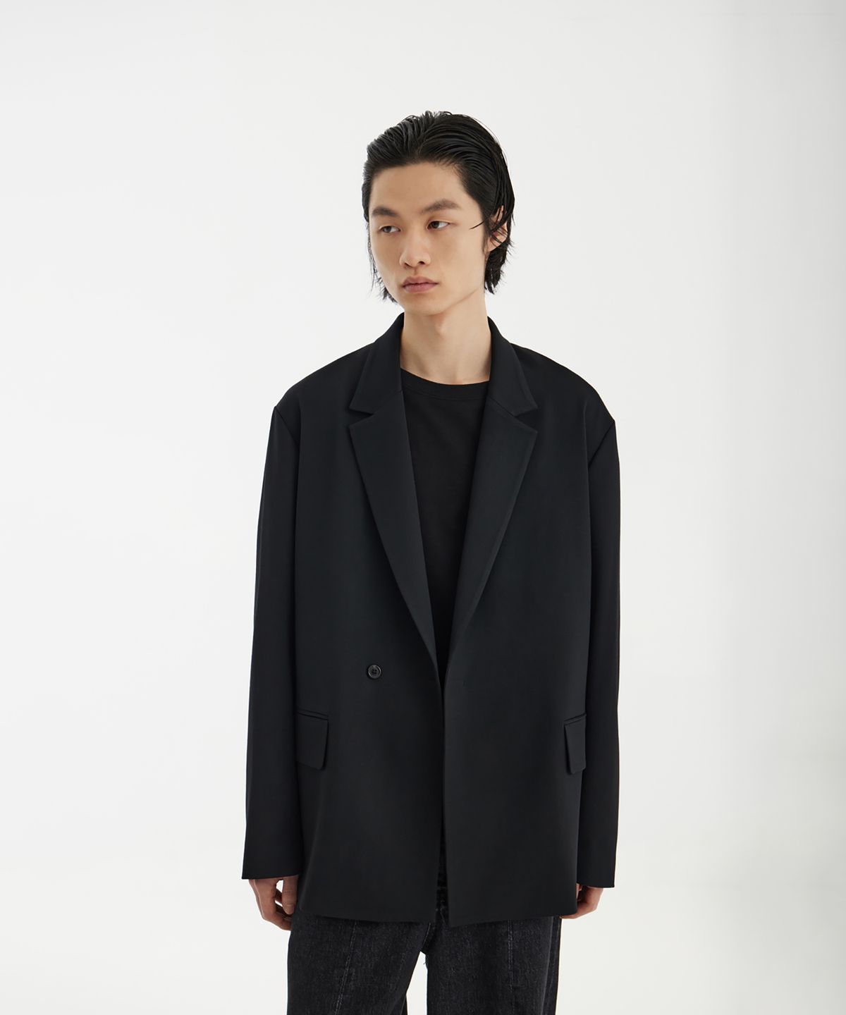 유스(YOUTH) Double Breasted Jacket - Black