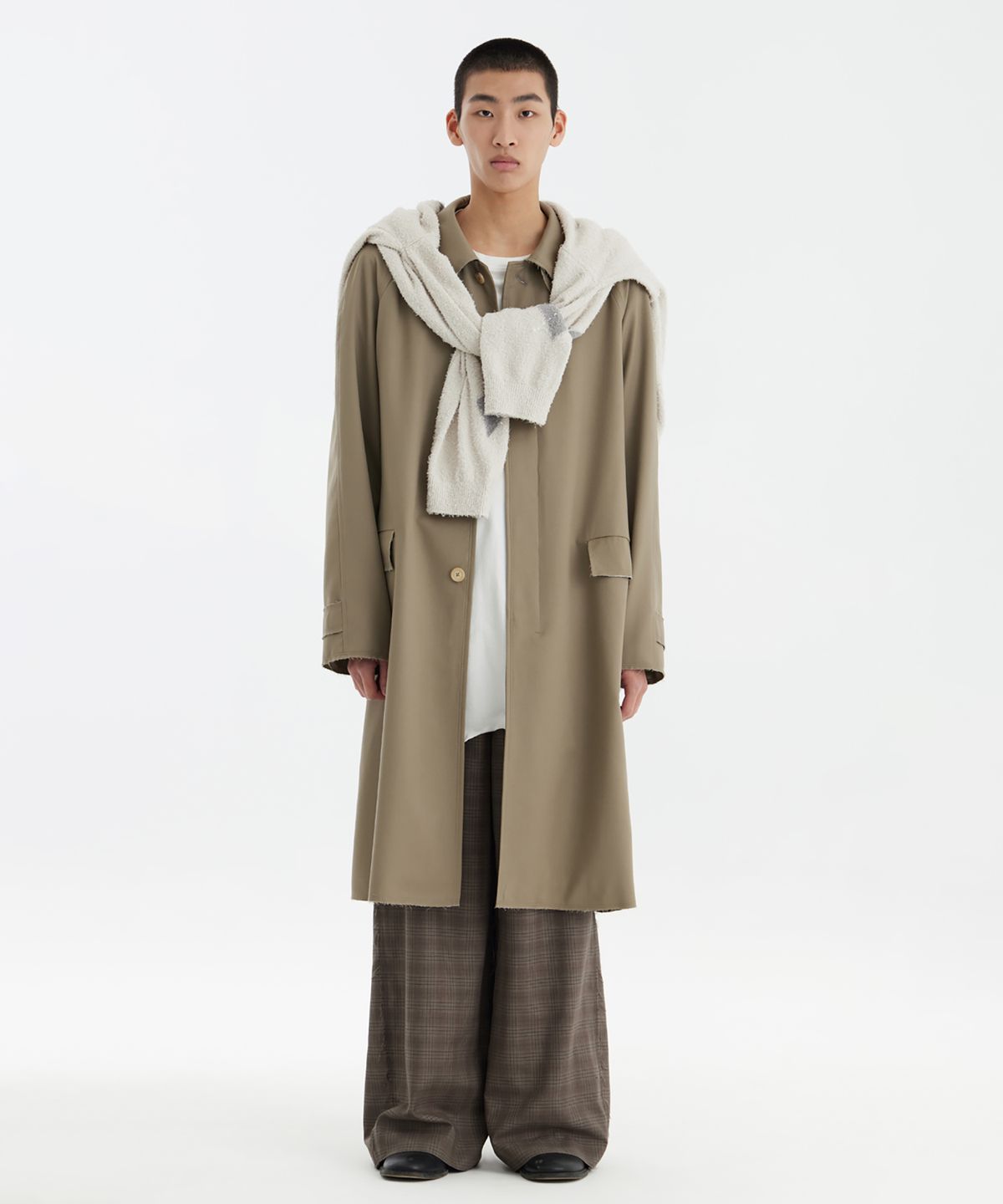 유스(YOUTH) Cut-Off Mac Coat - Beige