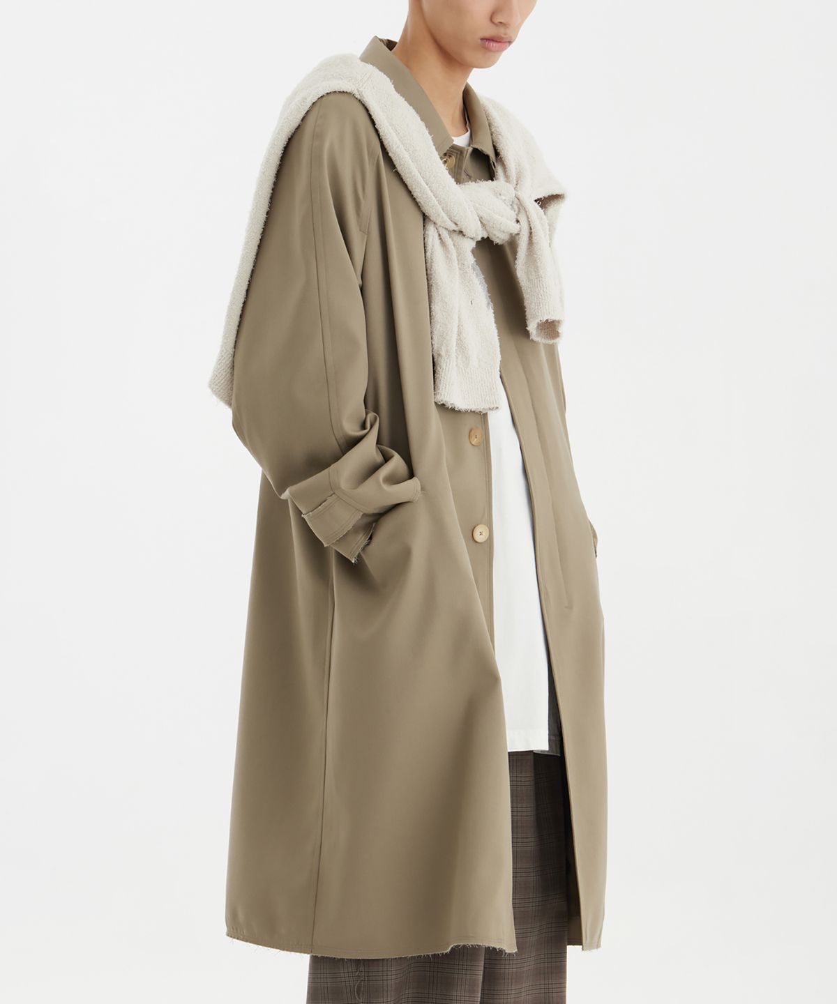 유스(YOUTH) Cut-Off Mac Coat - Beige