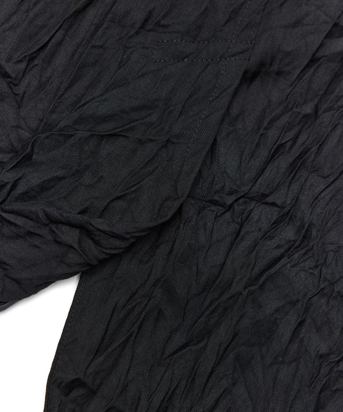 유스(YOUTH) Cut-Off Mac Coat - Black Creased