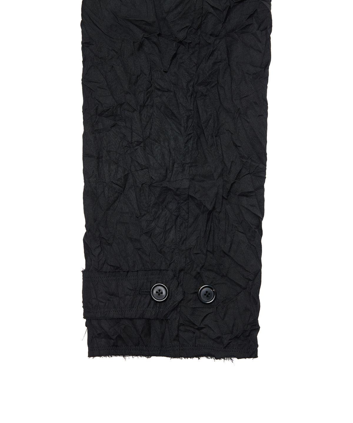 유스(YOUTH) Cut-Off Mac Coat - Black Creased