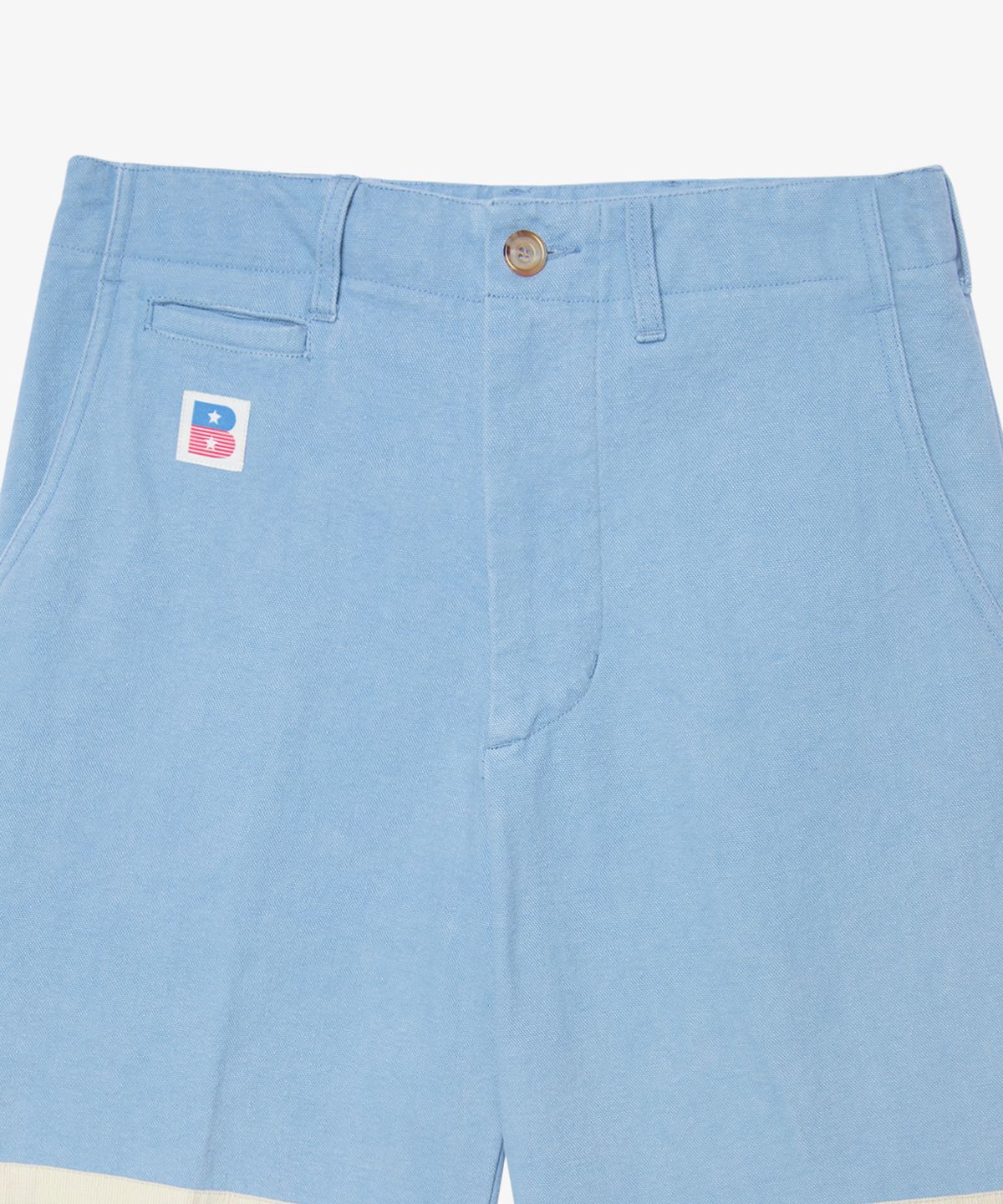 벌스데이수트(BIRTHDAYSUIT) CANVAS PATCH WORK PANTS (BLUE)