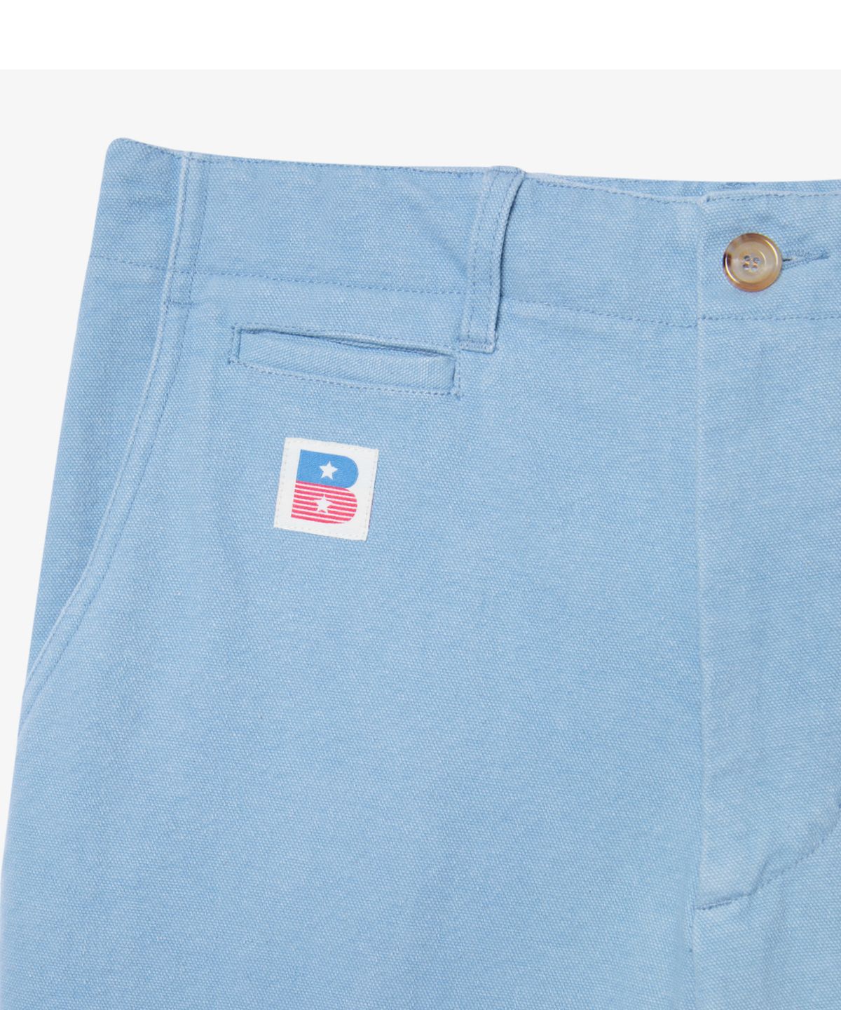 벌스데이수트(BIRTHDAYSUIT) CANVAS PATCH WORK PANTS (BLUE)