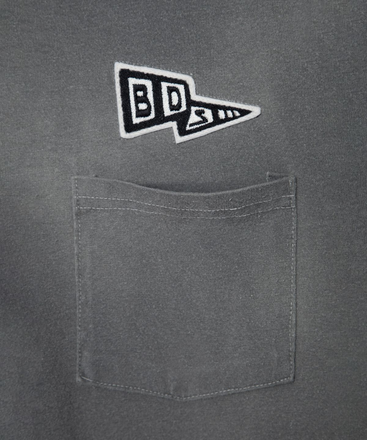 벌스데이수트(BIRTHDAYSUIT) BLEACH L/S T-SHIRT (CHARCOAL)
