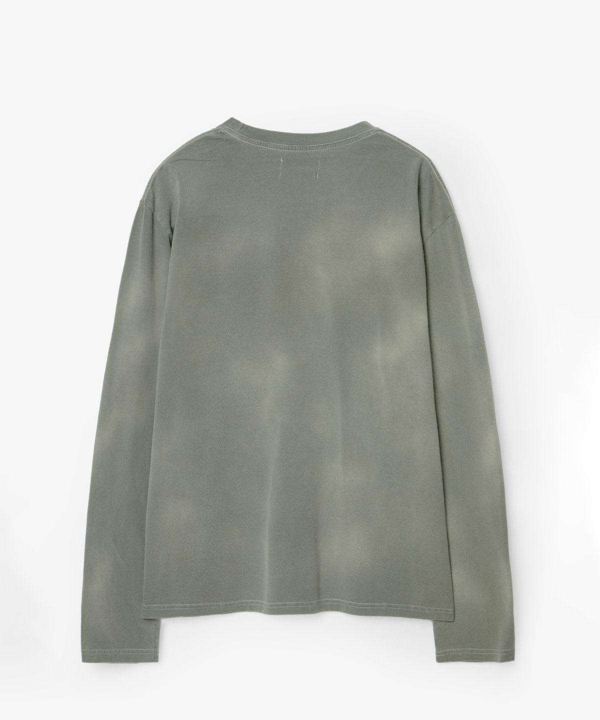 벌스데이수트(BIRTHDAYSUIT) BLEACH L/S T-SHIRT (OLIVE)