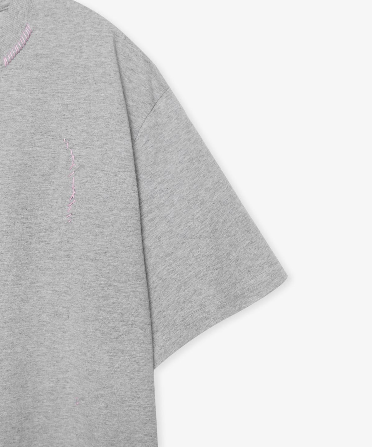 벌스데이수트(BIRTHDAYSUIT) HAND STITCH T-SHIRT (GREY)