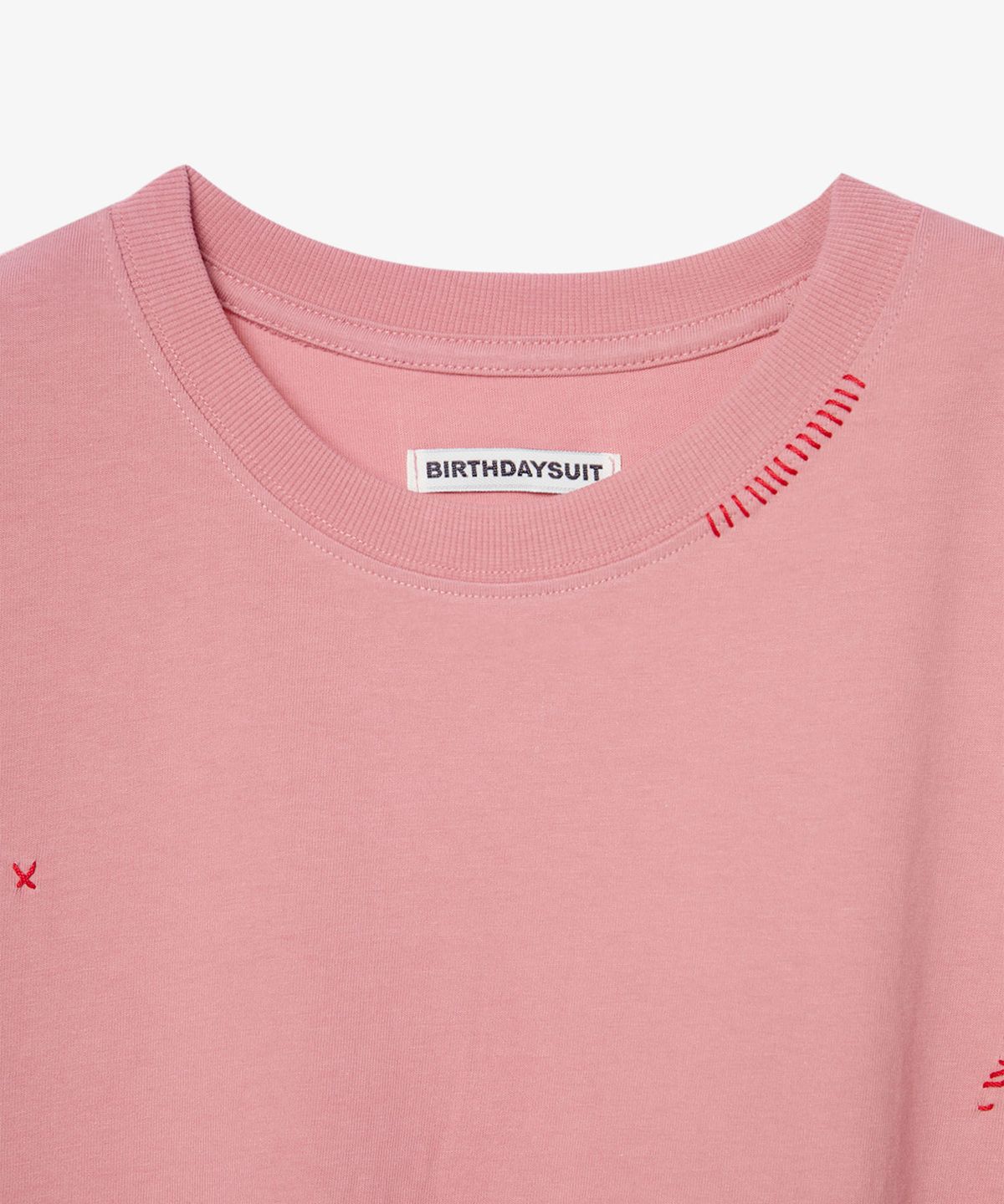 벌스데이수트(BIRTHDAYSUIT) HAND STITCH T-SHIRT (PINK)