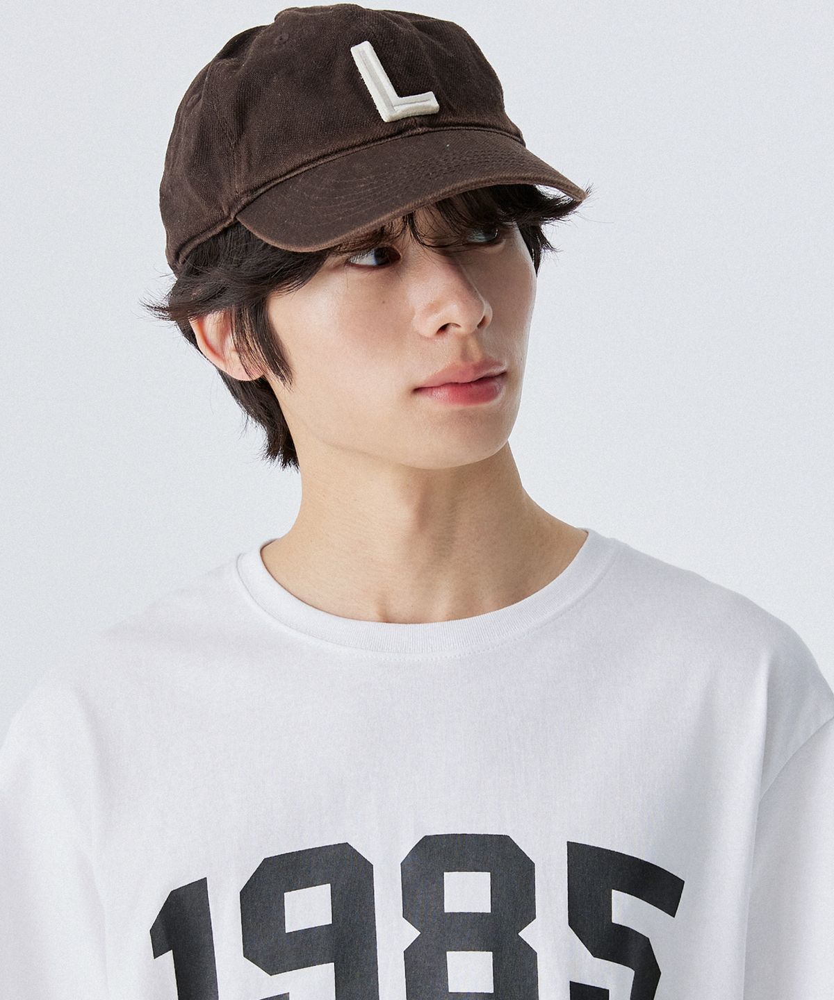 스탠즈(STENDS) [S~5XL] 1985 아치 로고 티셔츠_화이트-블랙