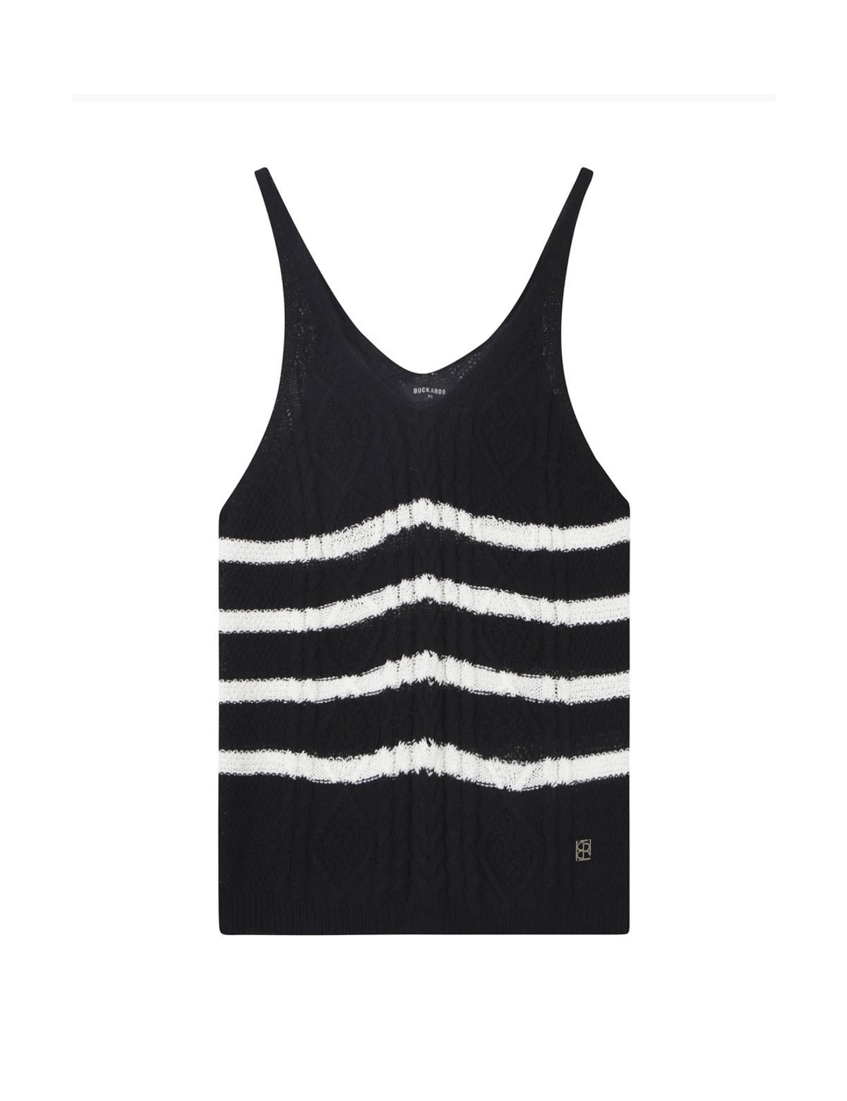 버커루(BUCKAROO) 여성 A/C/N 꽈배기 V넥 VEST 네이비