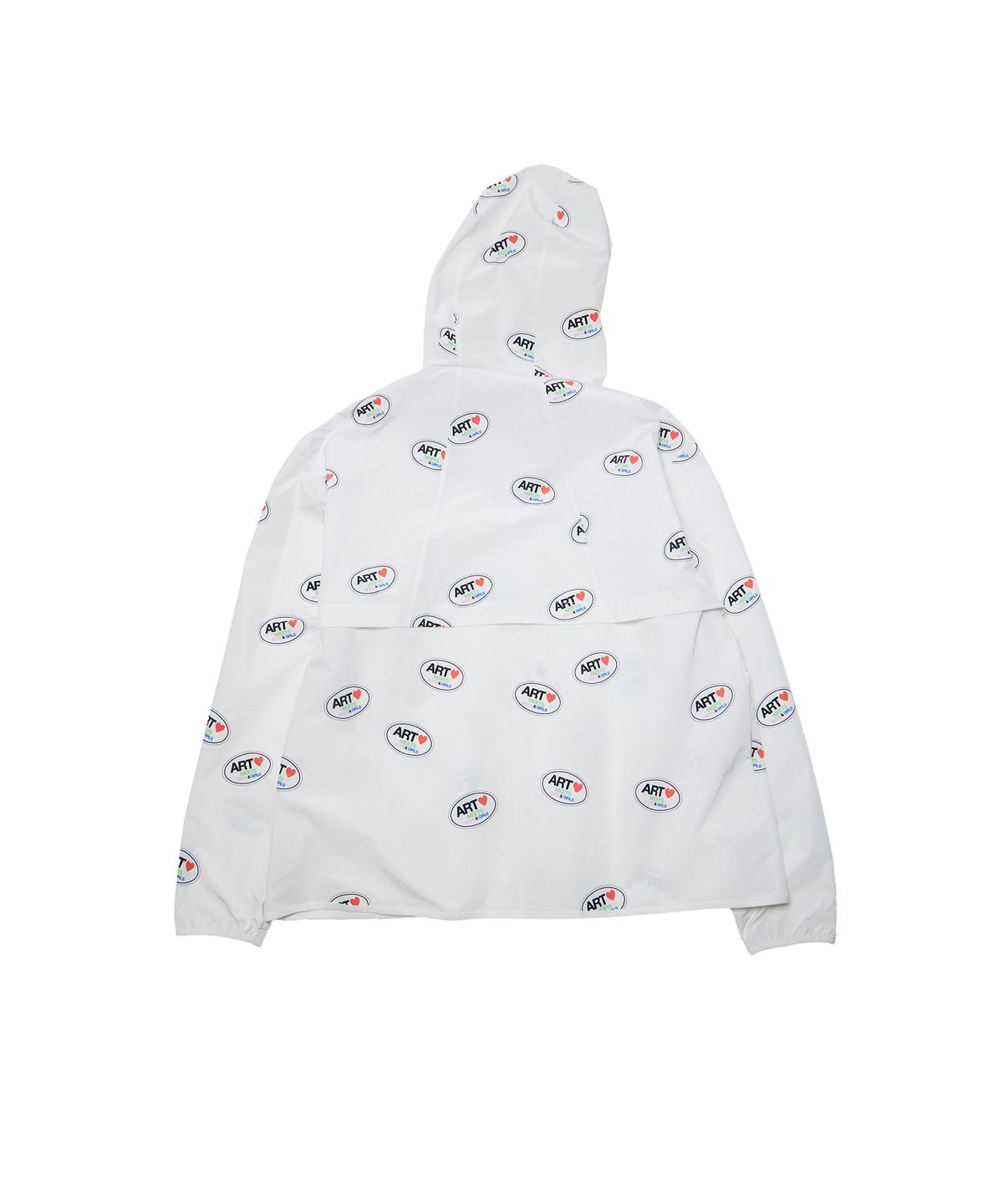 더뮤지엄비지터(THEMUSEUMVISITOR) ART LOGO PRINTED WINDBREAKER (WHITE)