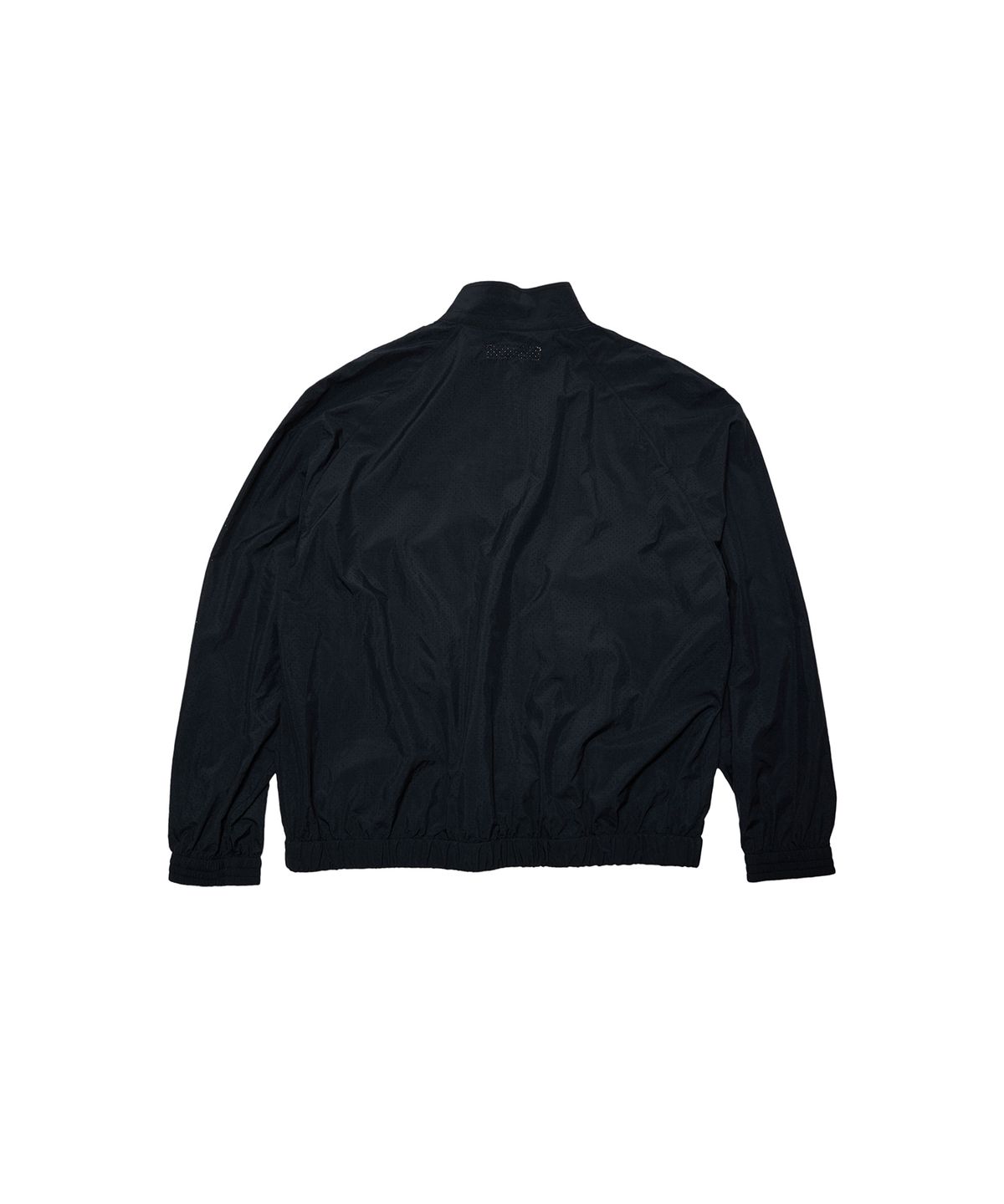 더뮤지엄비지터(THEMUSEUMVISITOR) METAL LOGO LINE RAGLAN WINDBREAKER (BLACK)