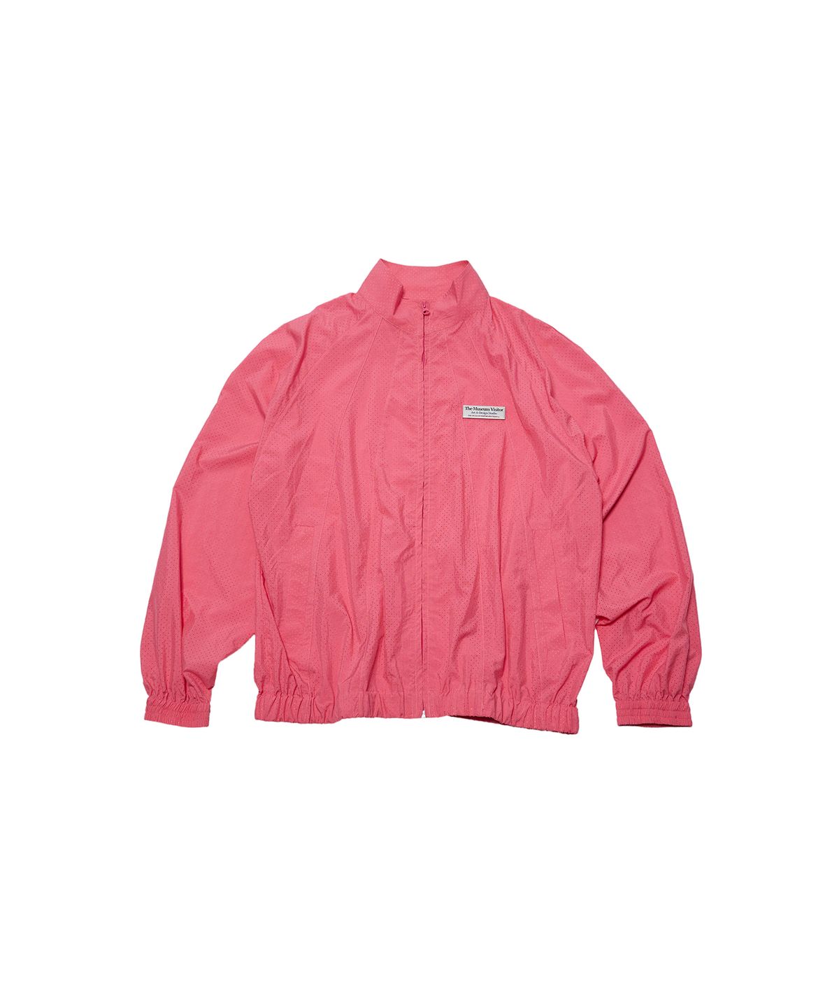 더뮤지엄비지터(THEMUSEUMVISITOR) METAL LOGO LINE RAGLAN WINDBREAKER (PINK)