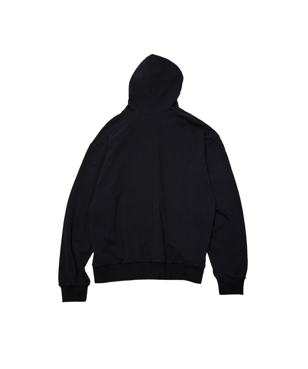 더뮤지엄비지터(THEMUSEUMVISITOR) SILVER CUBIC STUD LOGO HOODY (BLACK)