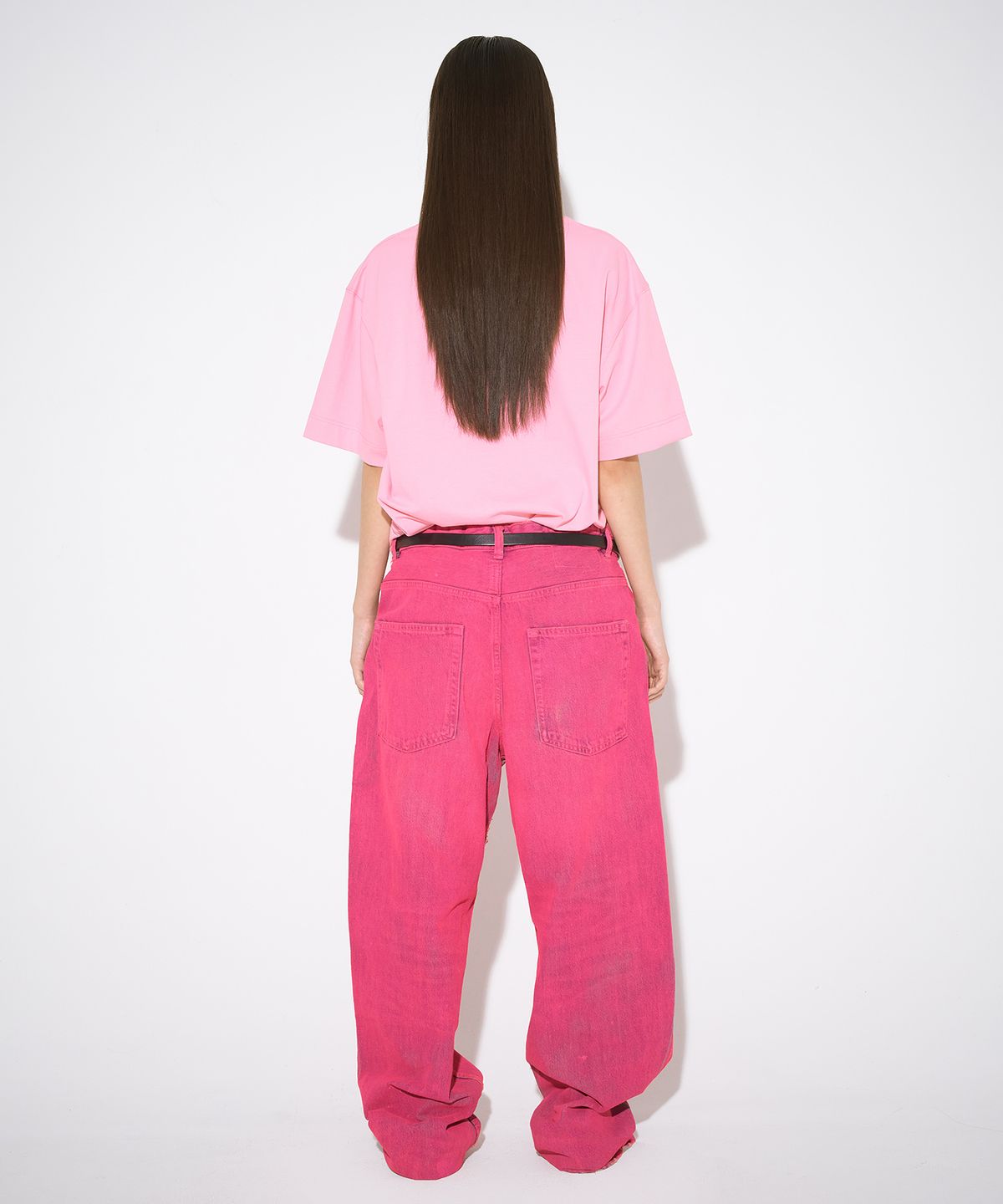 더뮤지엄비지터(THEMUSEUMVISITOR) KUNST HEART PRINTED T-SHIRTS (PINK)