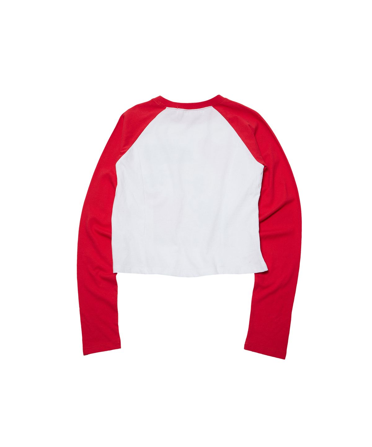 더뮤지엄비지터(THEMUSEUMVISITOR) ESSENTIAL TMV PAINTING RAGLAN LONG SLEEVE (RED)
