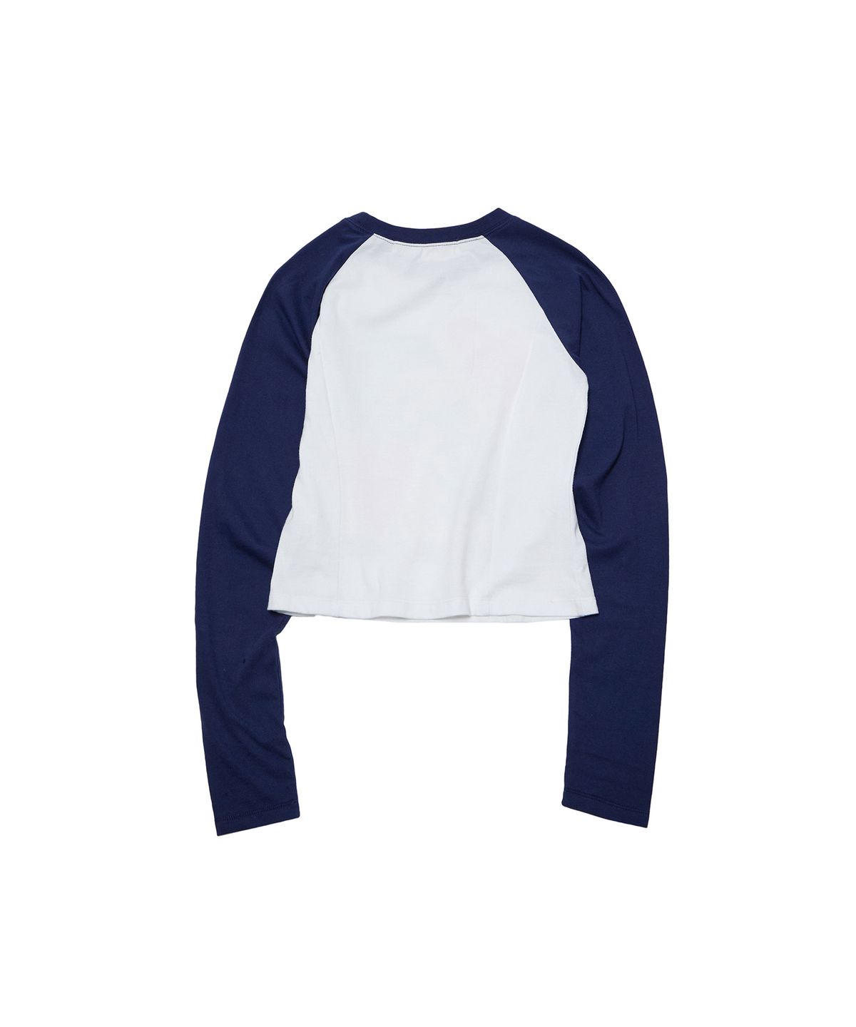 더뮤지엄비지터(THEMUSEUMVISITOR) ESSENTIAL TMV PAINTING RAGLAN LONG SLEEVE (NAVY)