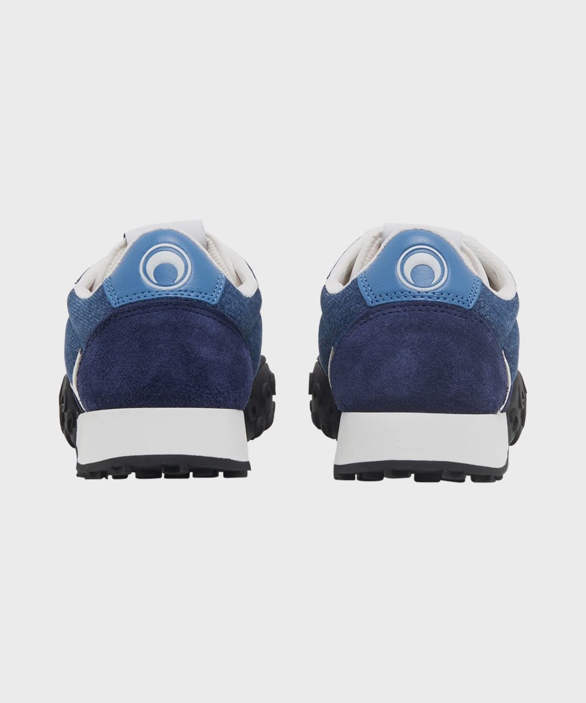 마린 세르(MARINE SERRE) (M) 데드스탁 데님 로우탑 스니커즈 블루 DEADSTOCK DENIM LOW-TOP SNEAKERS BLUE