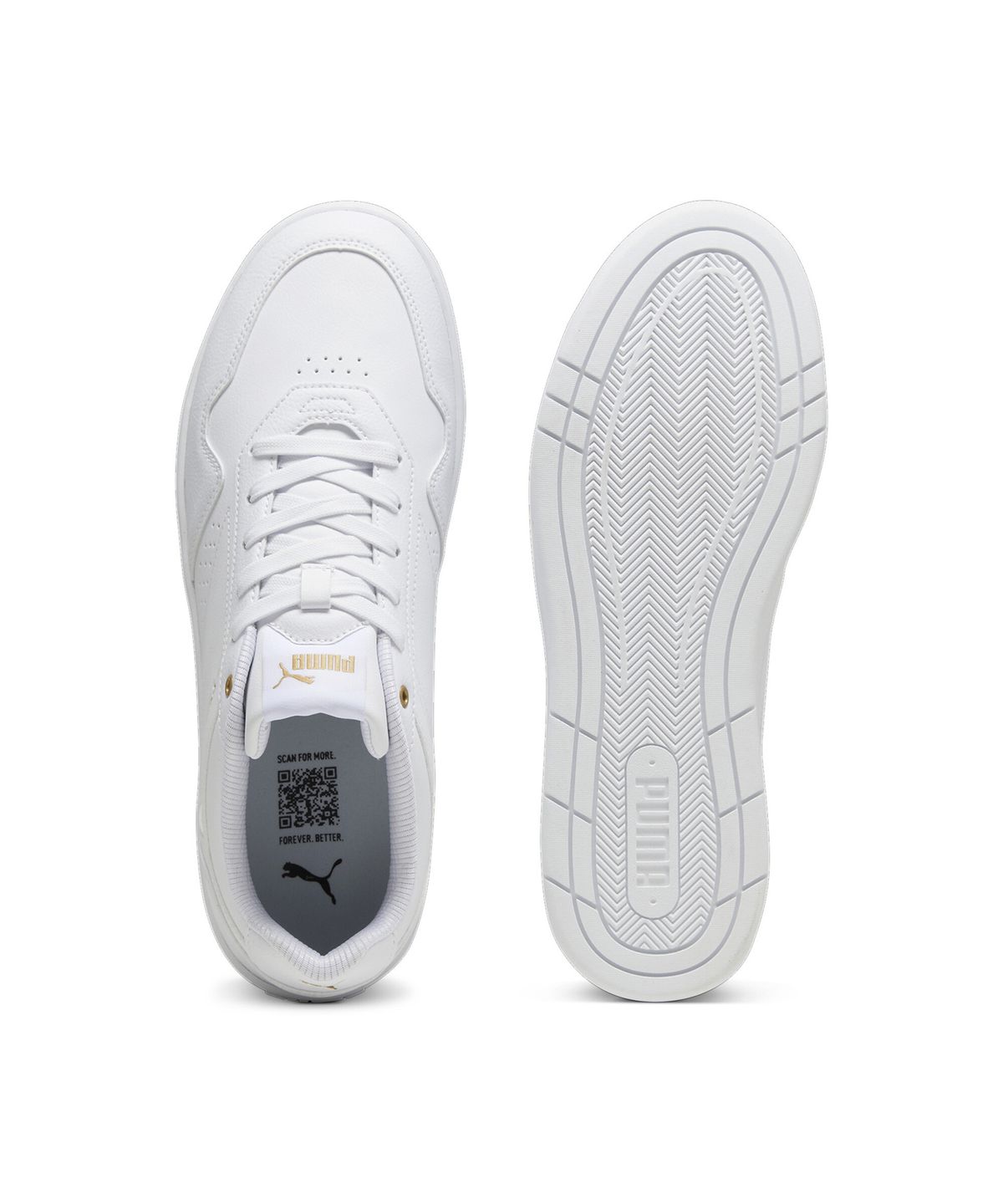 푸마(PUMA) 코트 클래식 - 화이트:골드 / 395018-01