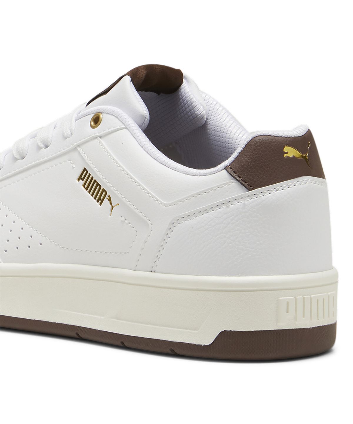 푸마(PUMA) 코트 클래식 - 화이트:브라운:골드 / 395018-04