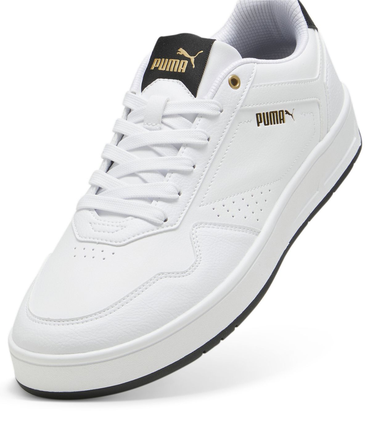 푸마(PUMA) 코트 클래식 - 화이트:블랙:골드 / 395018-07