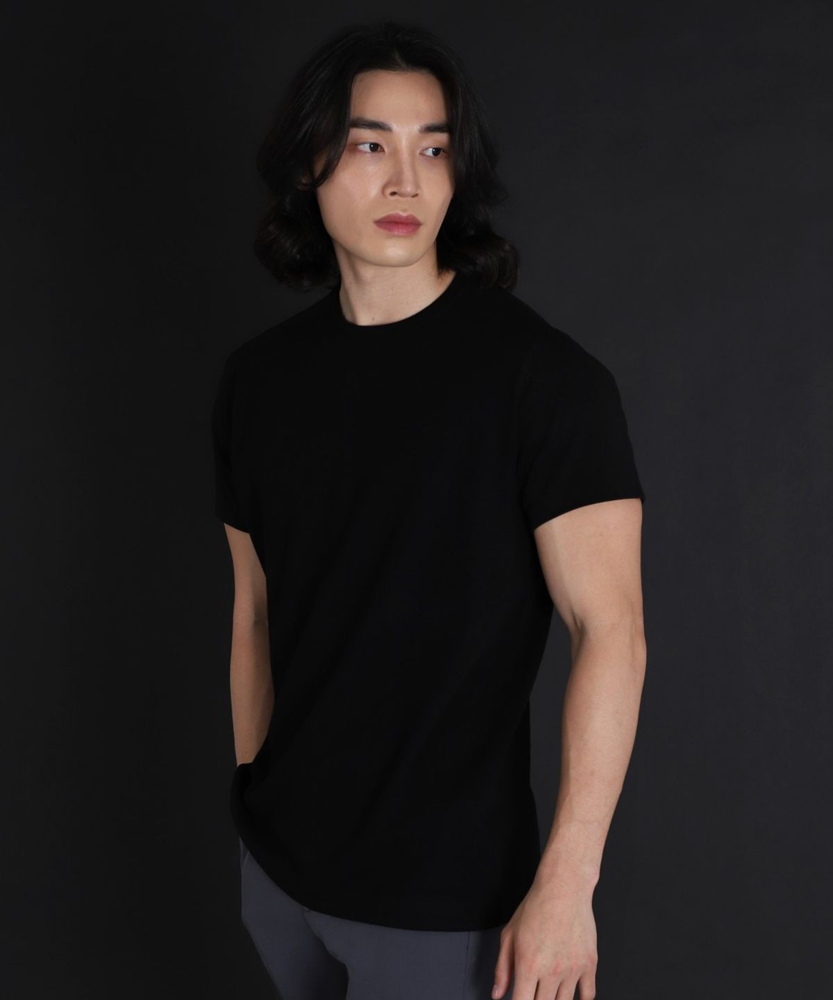 보스트핏(BOASTFIT) 시그니처 머슬핏 코튼모달 반팔티셔츠 다크블랙