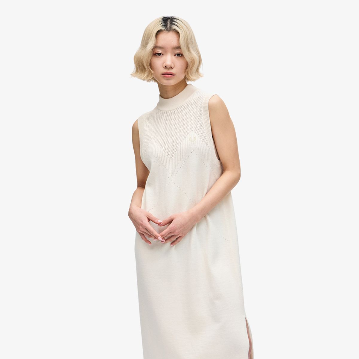 프레드페리(FRED PERRY) [Womens] 포인텔 디테일 울 니트 드레스(560) AFPF2417166-560
