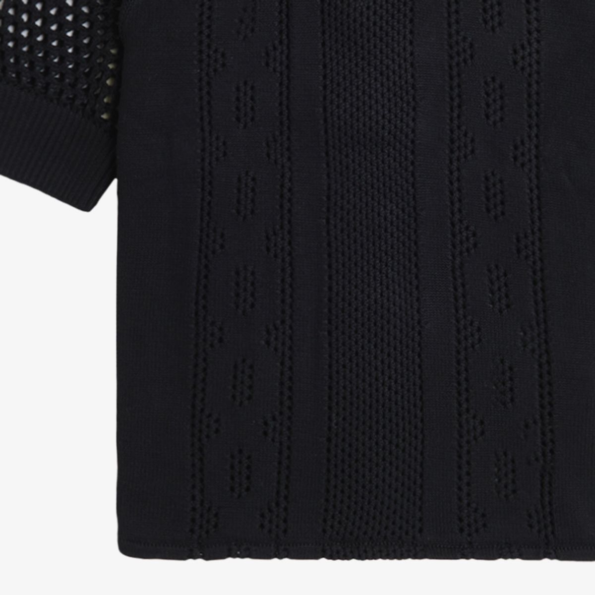 프레드페리(FRED PERRY) [Womens] 오픈 니트 버튼 스루 셔츠(102) AFPF2417115-102
