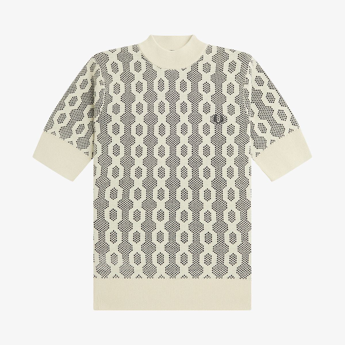 프레드페리(FRED PERRY) [Womens] 오픈 니트 숏 슬리브 메리노울 니트(691) AFPF2417116-691