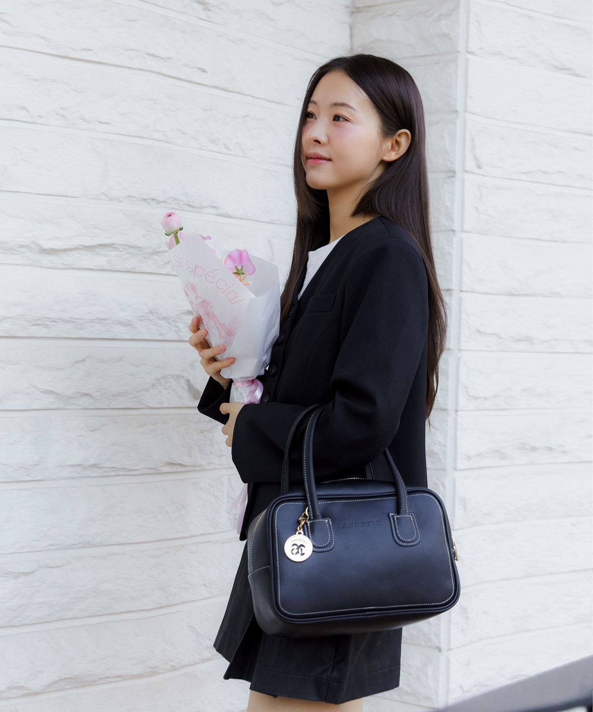 아노에틱(ANOETIC) STITCH TOTE BAG_BLACK