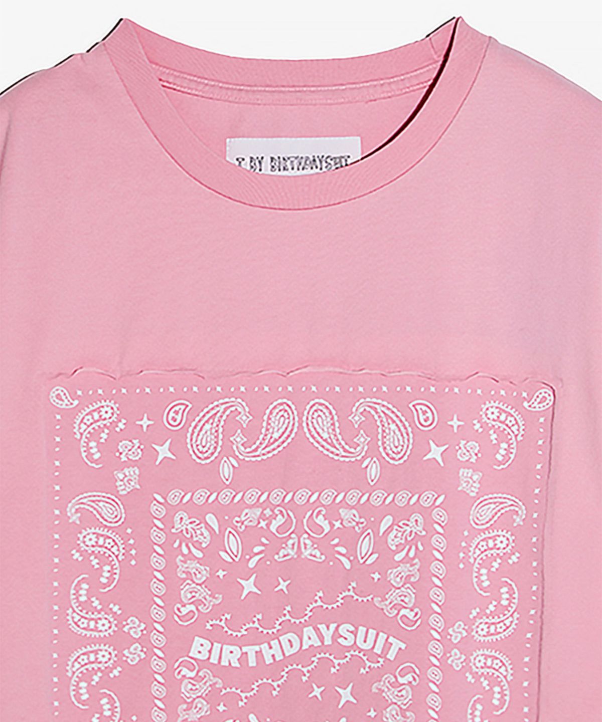 벌스데이수트(BIRTHDAYSUIT) REMAKE BANDANA T-SHIRT (PINK)
