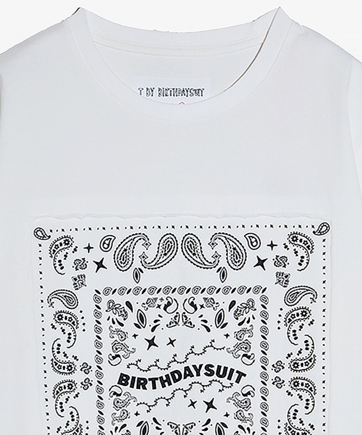 벌스데이수트(BIRTHDAYSUIT) REMAKE BANDANA T-SHIRT (OFF WHITE)