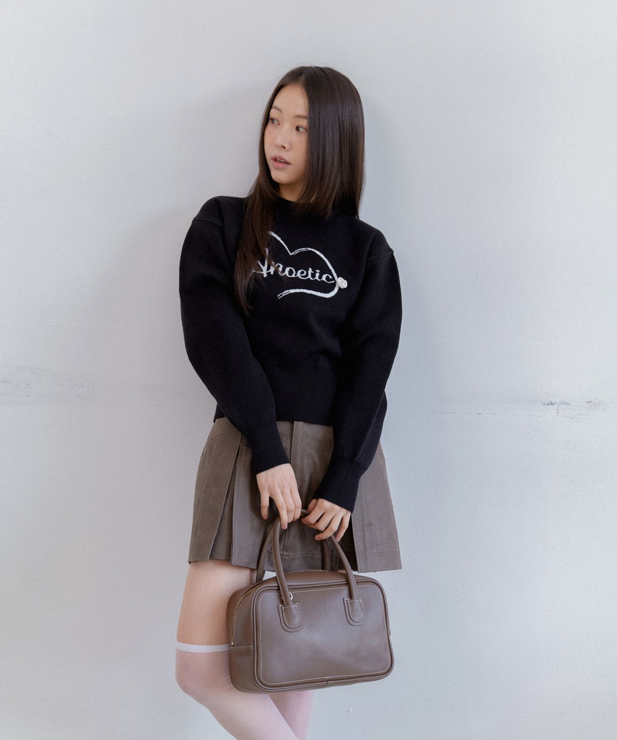 아노에틱(ANOETIC) STITCH TOTE BAG_BROWN