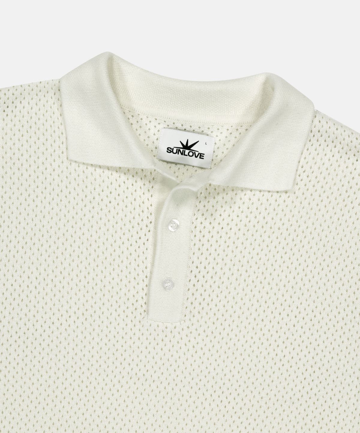 썬러브투어(SUNLOVETOUR) Crochet Knit Polo Ivory