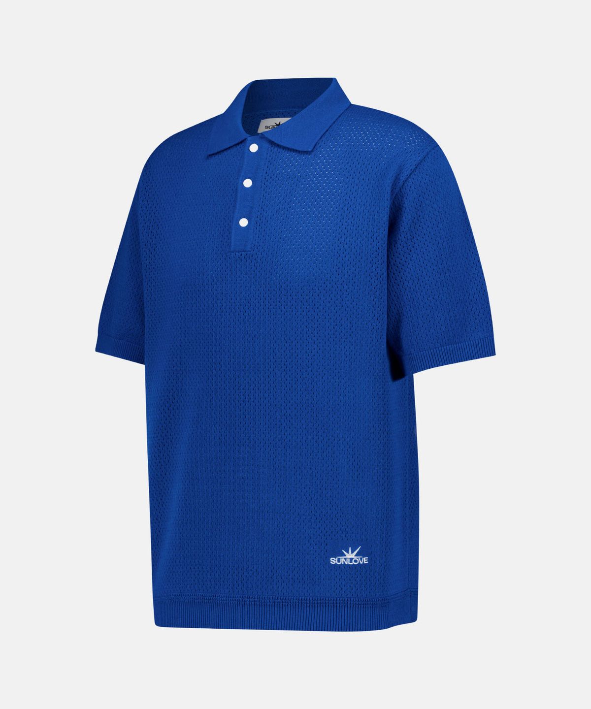 썬러브투어(SUNLOVETOUR) Crochet Knit Polo Blue