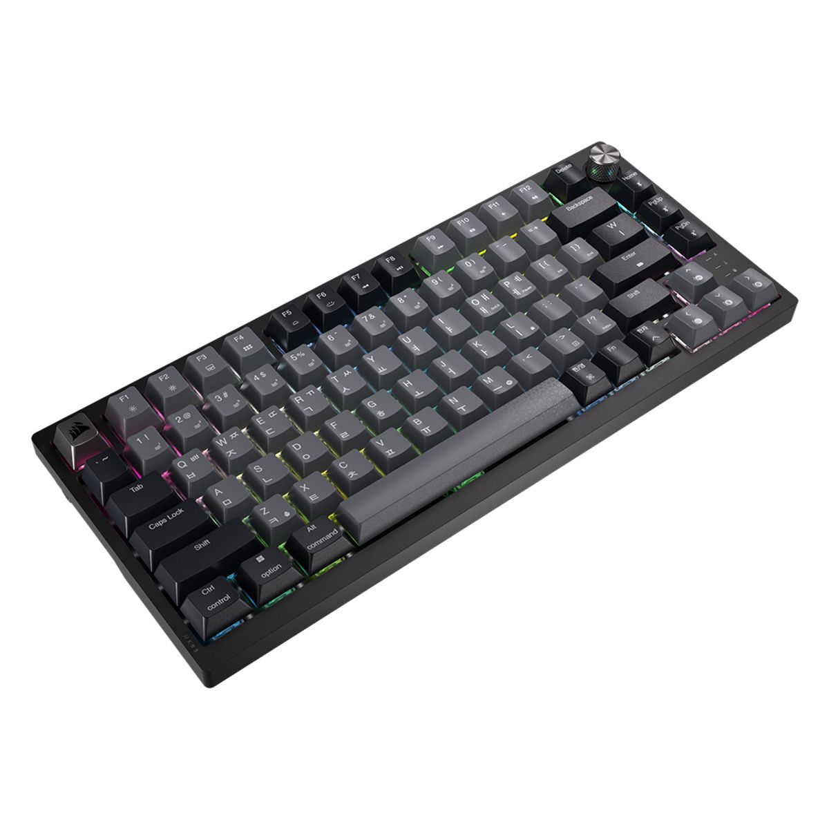 커세어(CORSAIR) K65 RGB PLUS 무선 핫스왑 게이밍 기계식 키보드 블랙 그레이