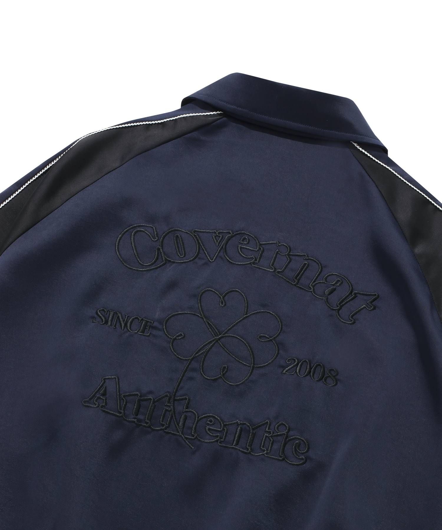 ジャケット COVERNAT Woman Arch Cloverheart Sukazan Jacket Navy CO2401JK MUSINSA | COVERNAT Women's Sukajan Jacket Navy