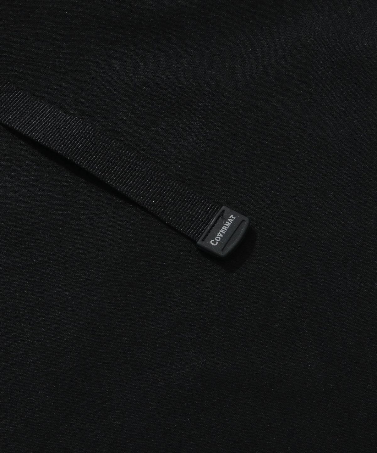 커버낫(COVERNAT) 린넨 세미와이드 버클 팬츠 블랙